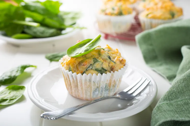 Keto spinach and sausage breakfast muffins