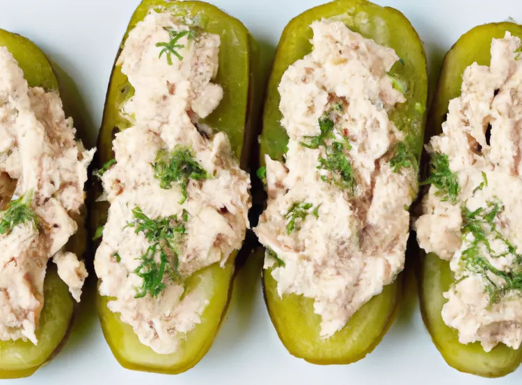 Lowcarb keto sardine pickle boats recipe with nutrition facts