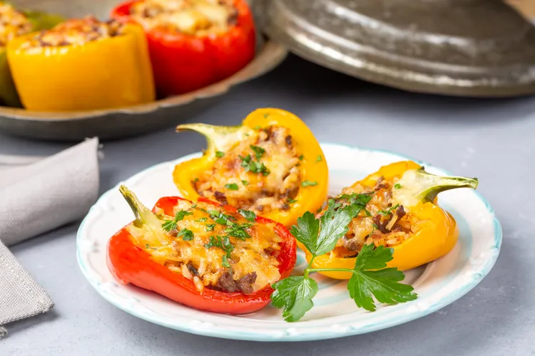 Mexican chicken stuffed peppers