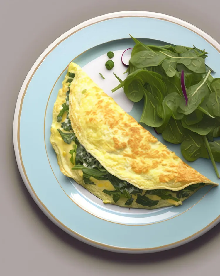 Mushroom spinach omelet