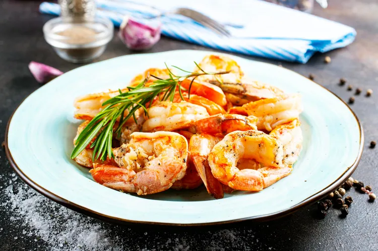 Old bay peel-and-eat shrimp with roasted fingerling potatoes
