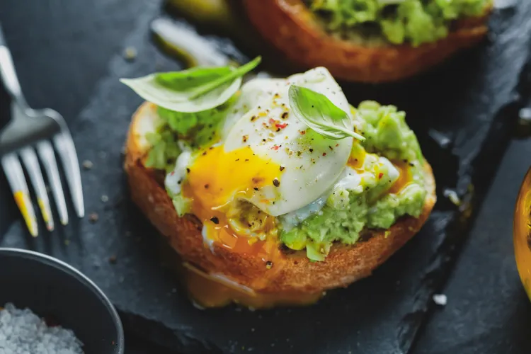 Open-face breakfast sandwich