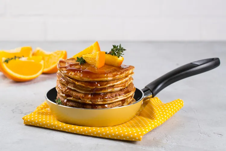 Pancakes with citrus syrup