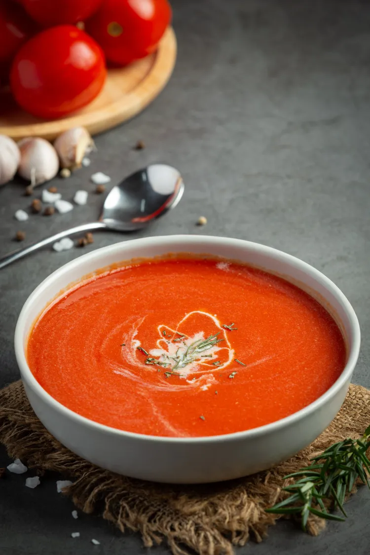 Rainy day vegan tomato soup