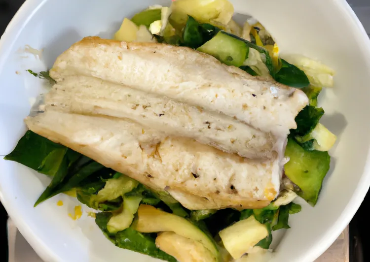 Roasted pacific cod with spring vegetables and mint