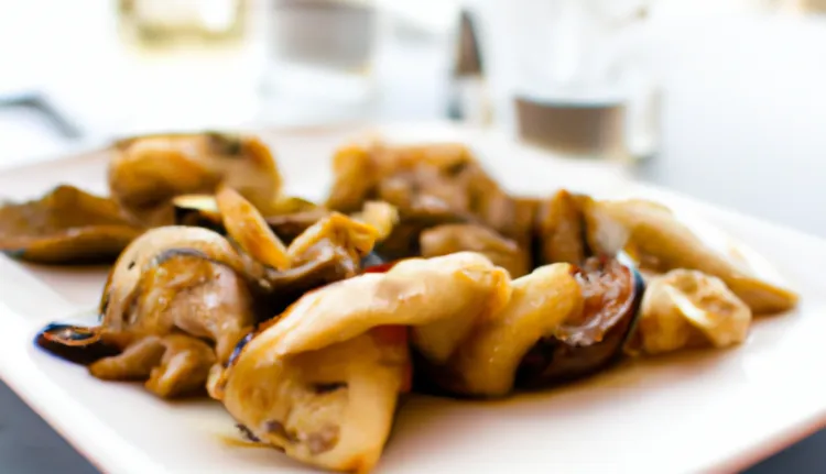 Sauteed oyster mushrooms