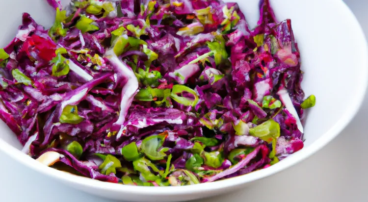 Snap pea and cabbage slaw