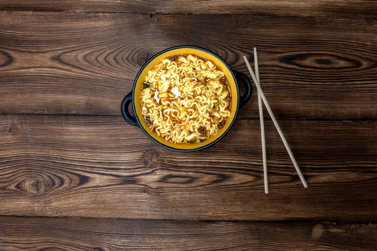 Spicy ramen cup of noodles