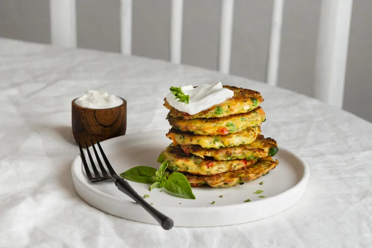 Sweet chilli and vegetable pancakes