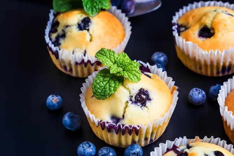 Vanilla blueberry protein muffins