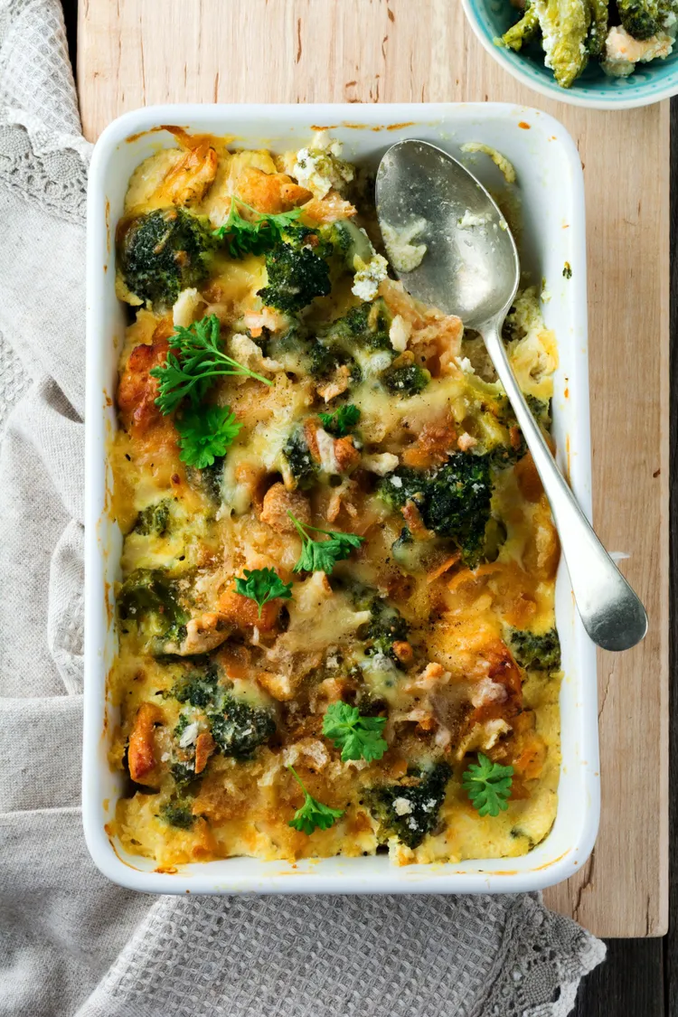 Vegan potato broccoli casserole