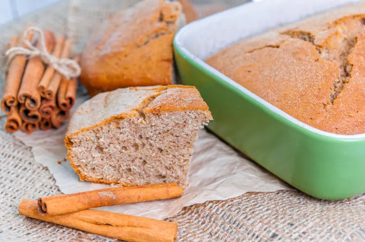 Chai-spiced banana bread with spiced butter