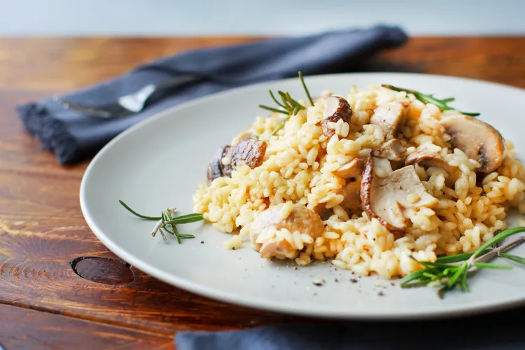 Chicken and mushroom risotto