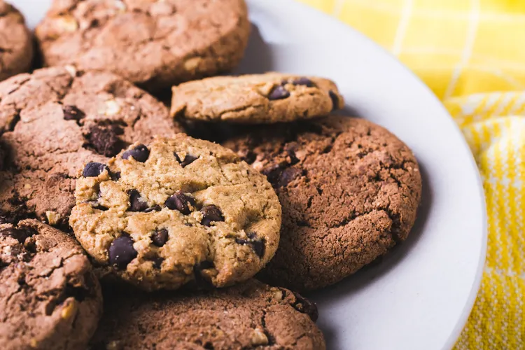 Double choc chip cookies
