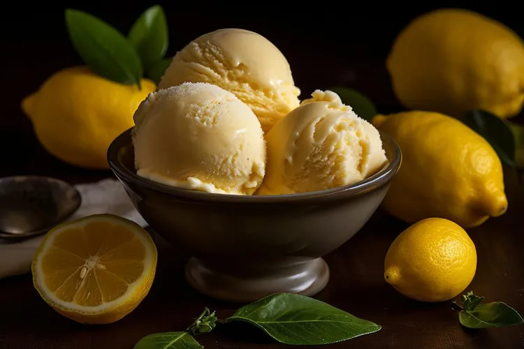 Lemon delicious ice-cream