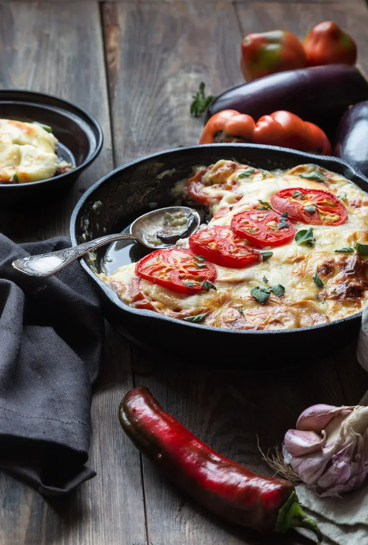 Moussaka pasta bake