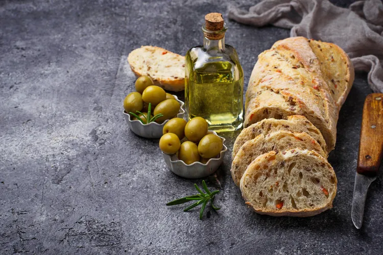 Olive and parmesan bread