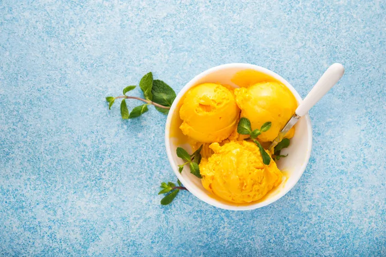 Passionfruit ice-cream