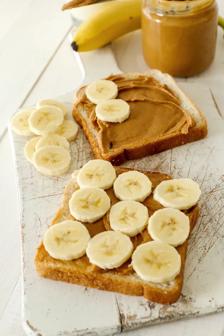 Peanut butter and banana toasties