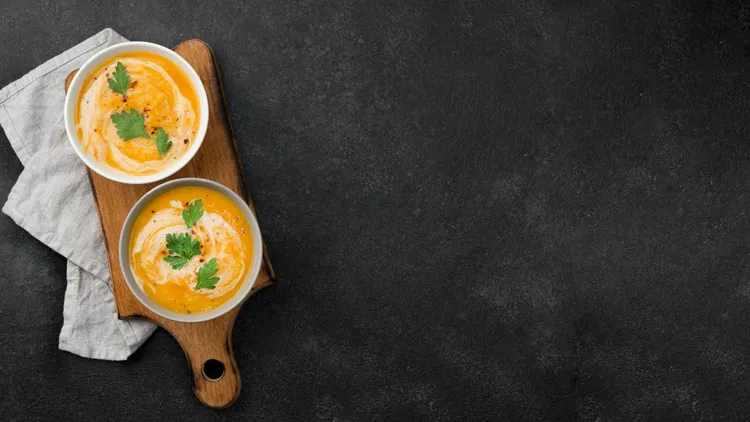 Roasted sweet potato soup