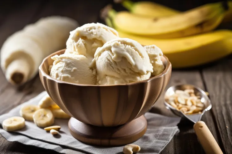 Thermomix peanut butter banana ice-cream