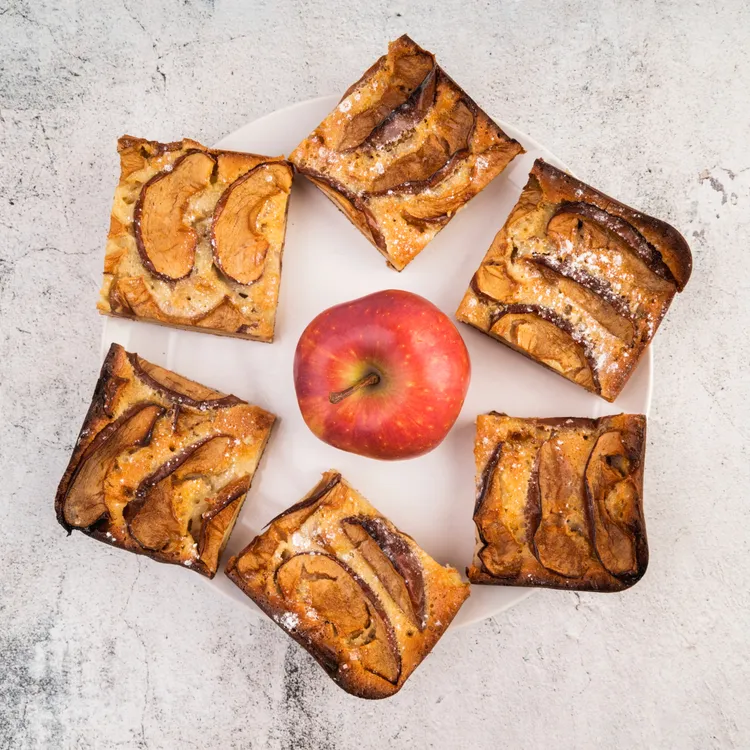 Upside-down apple french toast