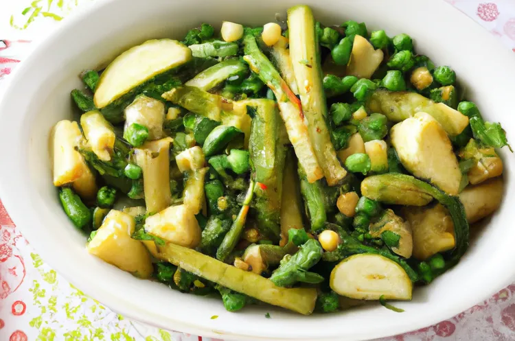 Zucchini and peas with lemon breadcrumbs