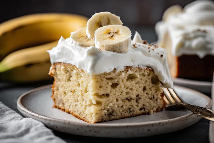 Banana cake with cream cheese icing