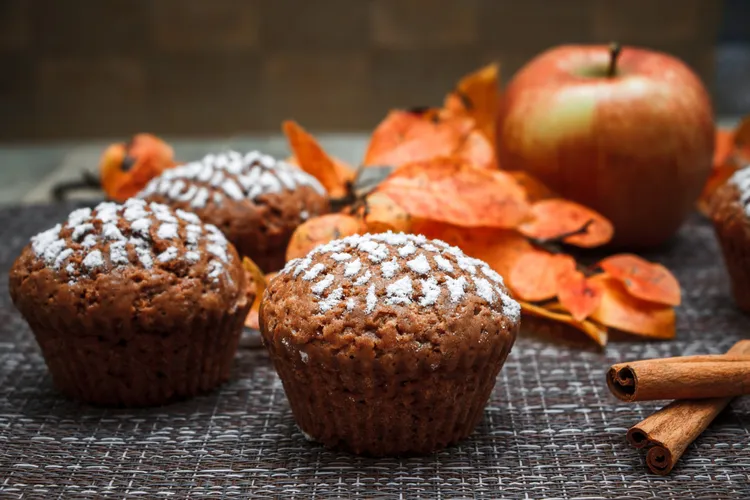 Dairy- and egg-free choc-apple muffins