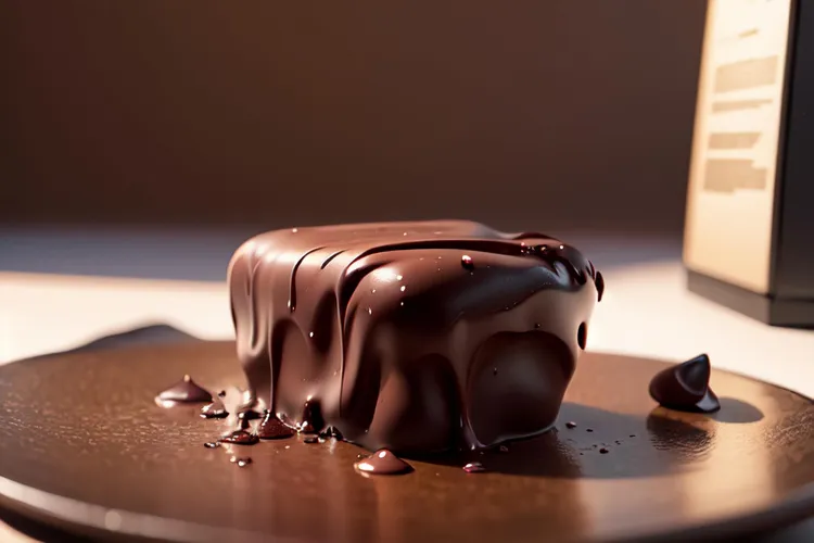 Melt and mix chocolate cake with ganache icing