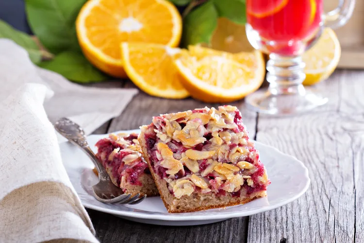 Raspberry and almond cake
