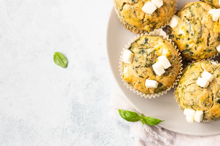 Spinach & feta muffins