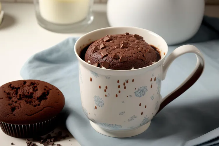 Chai-spiced chocolate mug cake