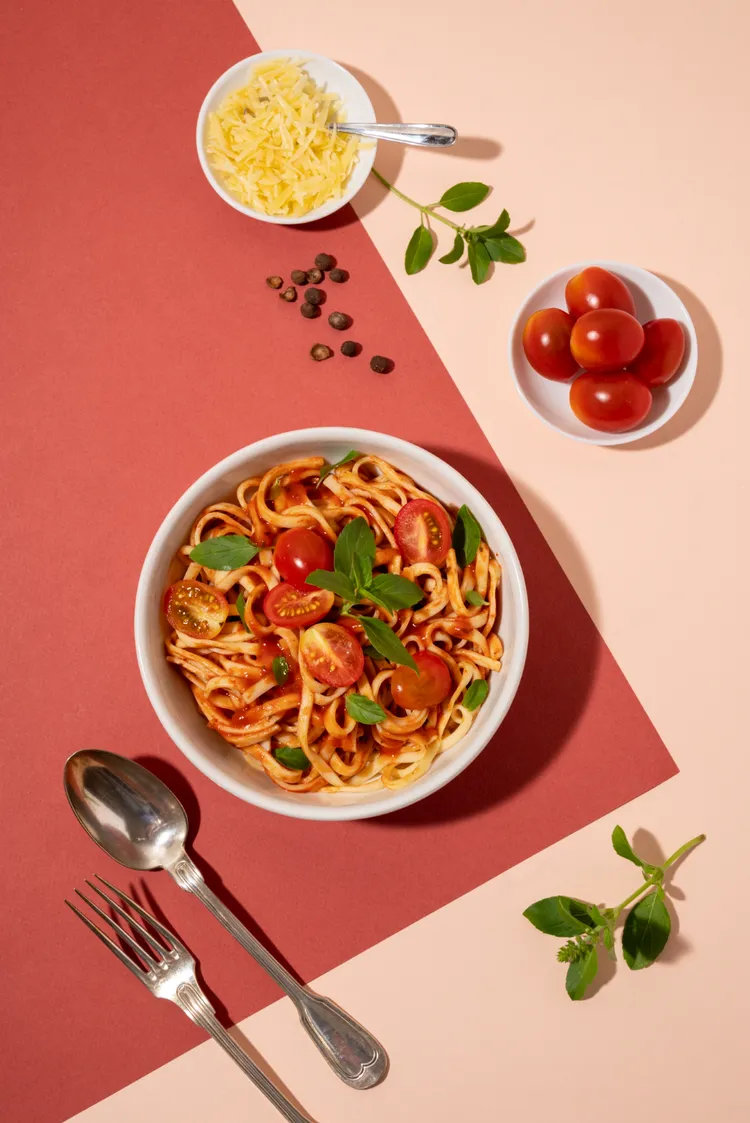 Cherry tomato and basil spaghetti