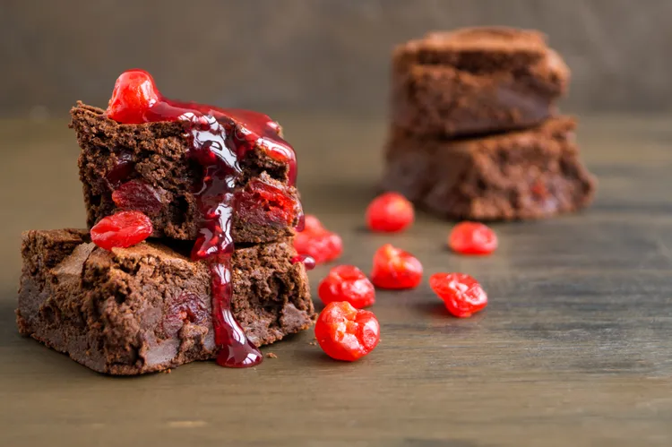 Chocolate cranberry brownie