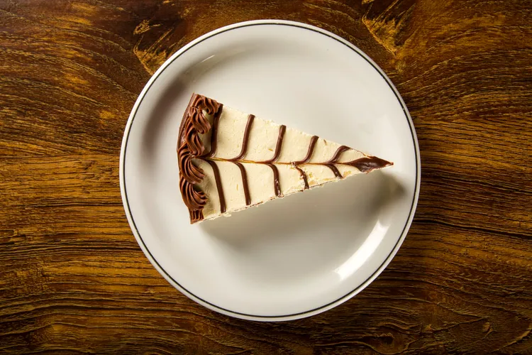 Frozen chocolate swirl cheesecake