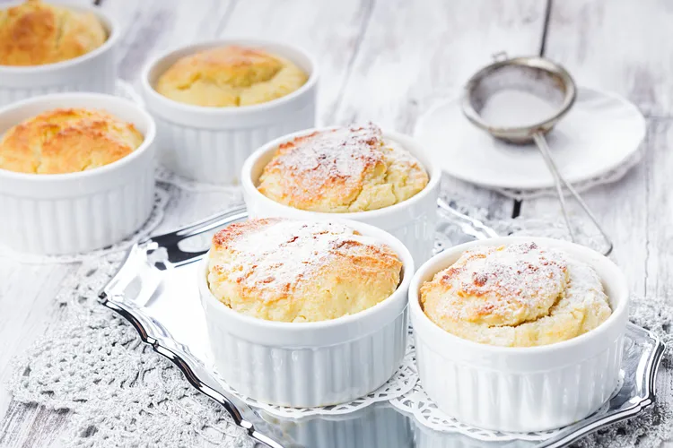 Golden syrup and almond puddings