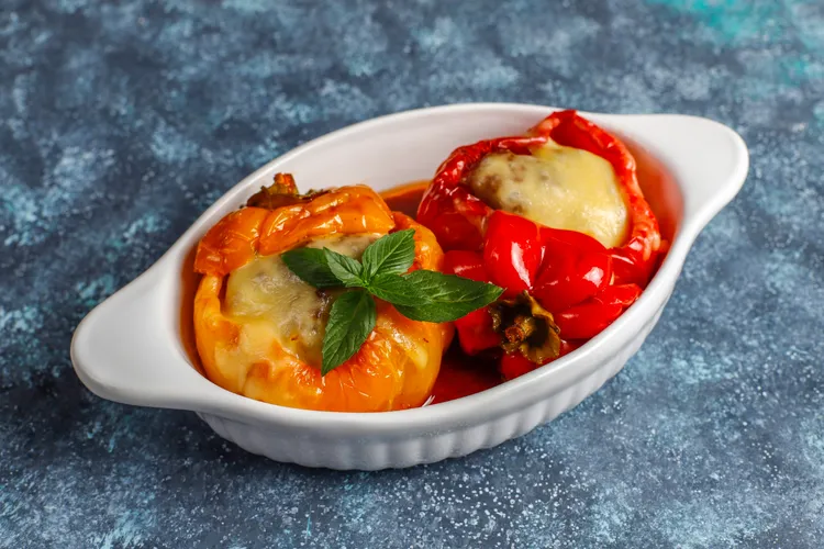 Hot and spicy stuffed chillies