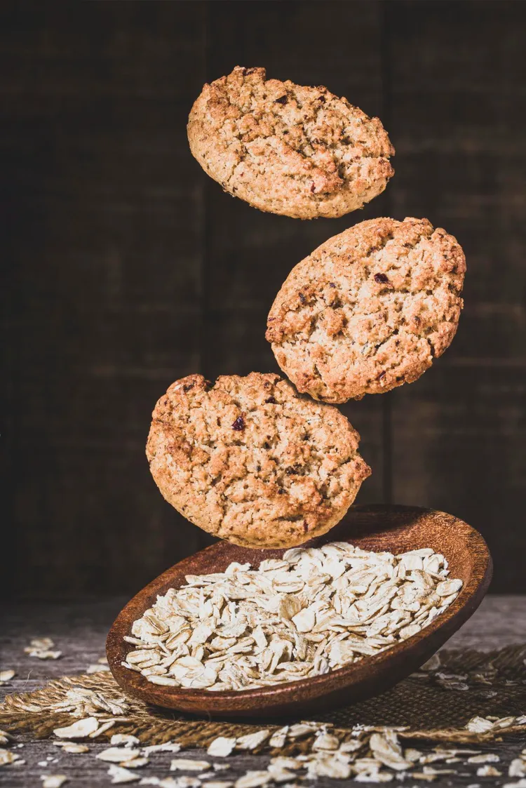 Macadamia and ginger anzac biscuits