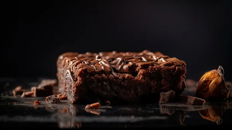 Maple syrup and dark chocolate brownies