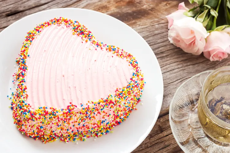 Mother's day heart cake