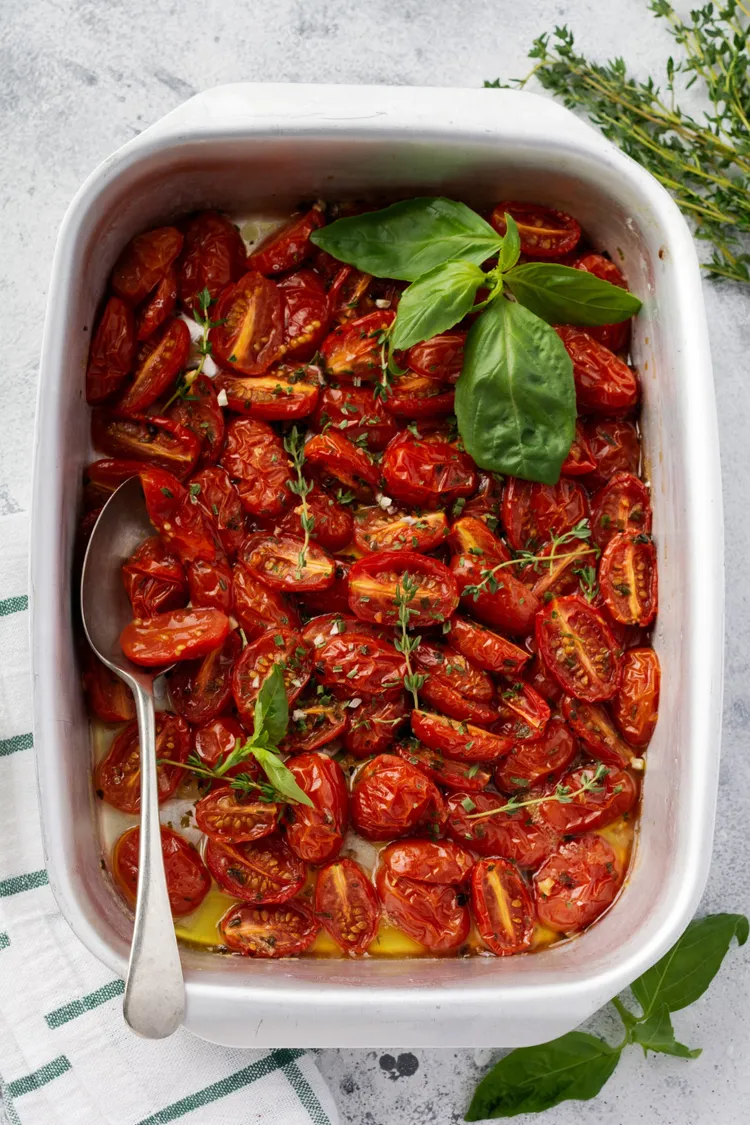 Oven-roasted balsamic tomatoes