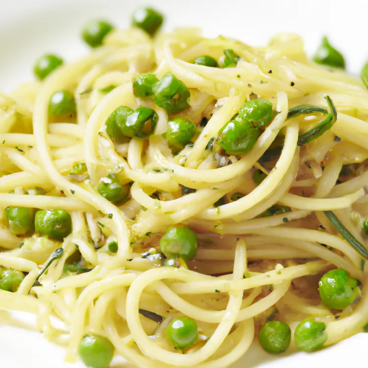 Pea and ricotta spaghetti with mint gremolata