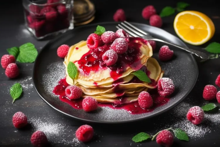 Raspberry and lime hotcakes with lime and cinnamon butter