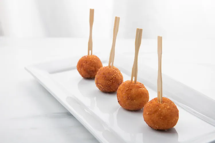 Satay brown rice bliss balls