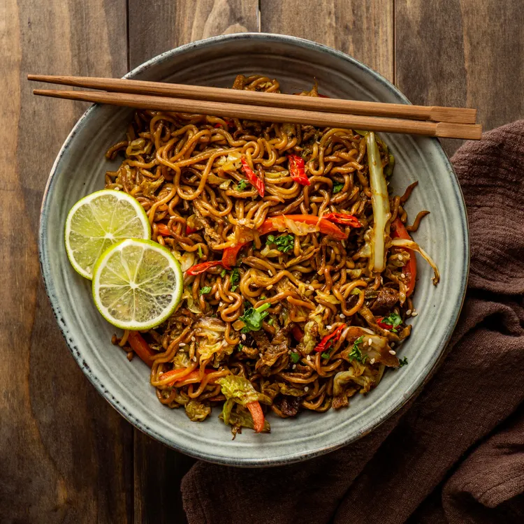 Thai-style chicken with noodles