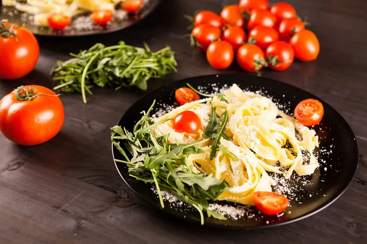 Tomato and chilli pasta with ricotta