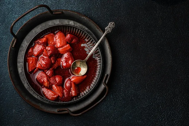 Balsamic roasted strawberries