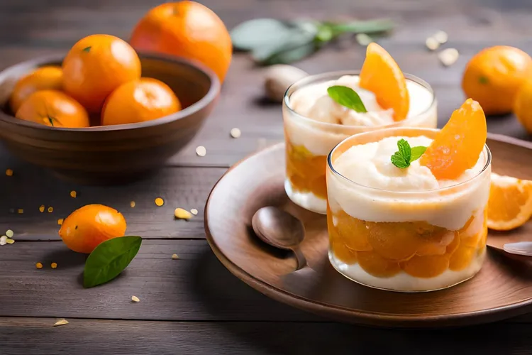 Caramelised oranges with cinnamon yoghurt