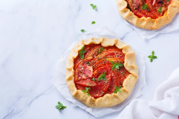 Cherry tomato tart tartan